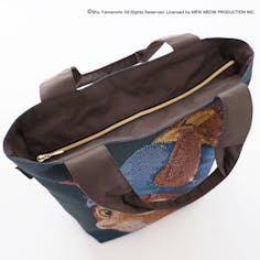 ゴブラン織 トートバッグ「真珠のイヤリングをした少女猫 / ヨハネス・フェルネーコ作」